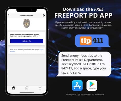 Freeport PD tip411 anonymous tip tool